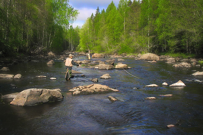 Kalastusta merikarvianjoella